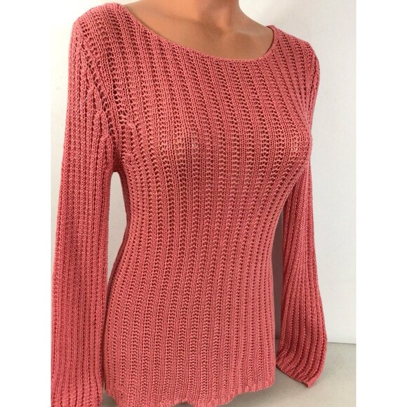 Garnet Hill Pink Sweater Womens Small - Picture 5 of 5